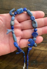Ancient Lapis Lazuli Beads Bactrian Strand C.300 BC Necklace Jewelry Sterling S