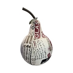 Handcrafted Word Art Covered 15″ Decorative Pear Folk Art Decor French Country