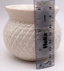 VTG Belleek Ireland Collectors Society Ceramic Thistle Bowl Gold Trim 2.5″