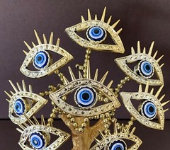Turkish Nazar Blue Evil Eye Tree Home Office Decoration Ornament Gift T19