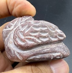 Natural Jasper Stone Rare Unique A Bird Figured Statue Beads