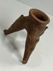 AUTHENTIC PRE-COLUMBIAN CHORRERA ANIMAL EFFIGY TRIPOD POTTERY BOWL, COSTA RICA