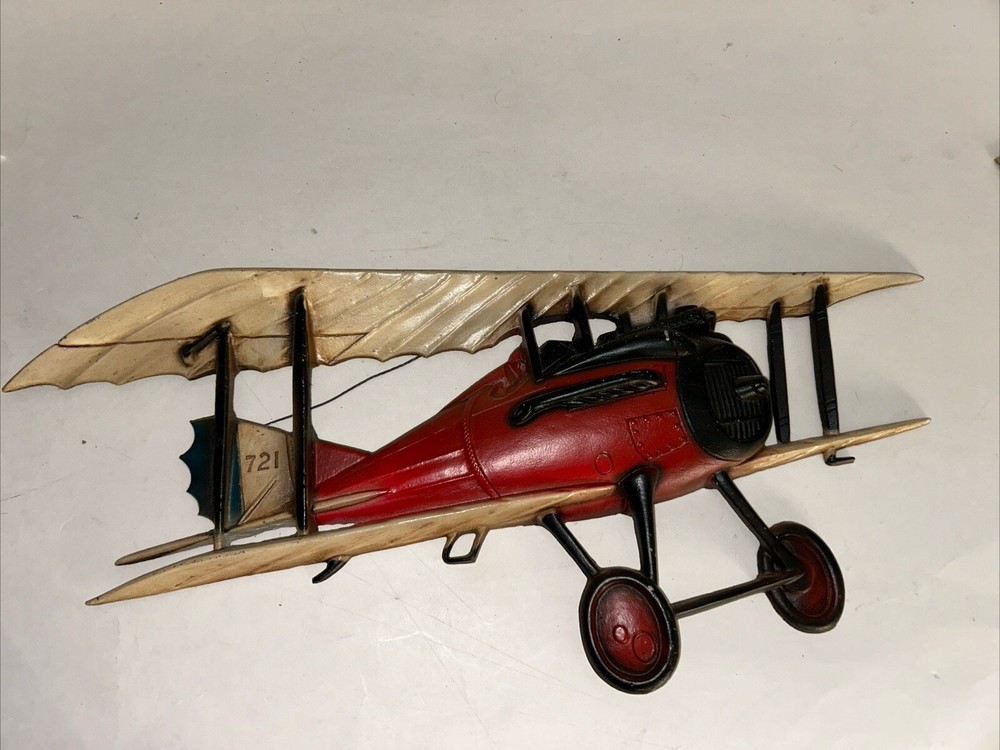 Sexton 1122 1123 1124 Vintage Metal Bi Planes Yellow Red And Green 3 Planes