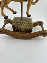 Vintage Willitts Melodies Rocking Ceramic Horse Music Box Carousel Waltz