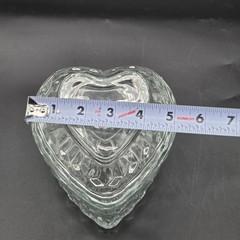 Fostoria American HOMCO Heart Shaped Lead Crystal Candy/Trinket Dish Vintage