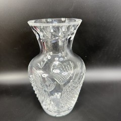 Waterford Lead Crystal Wedding Heirloom Vase Wedge Cut Discontinued Heavy Clear
