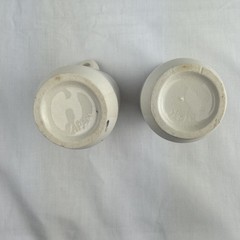 Vintage Vinegar and Oil Ceramic Bottles W/ Cork Stoppers, Japan with sunflowers