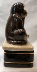 Vintage 1990’s Takahashi San Francisco Monkey Ceramic Trinket Box