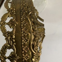 VTG Gold Ormolu Hollywood Regency Brass Beveled Glass Divided Trinket Jewel Box