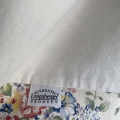 Longaberger Spring Floral Lined Fabric Valance 75”x 18″ and 6 matching cushions