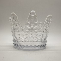 Unbranded Glass Crown Dish Trinket Holder