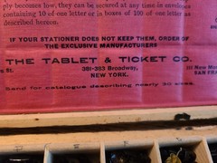 Willson’s Gummed Paper Letters in Wood Handy Box Broadway NY