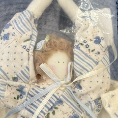 Vintage Country Angel Fabric Rag Doll Ornament — New in Original Packaging