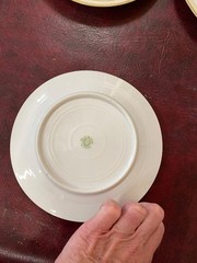 Set 7 Nippon Hand Painted 7.5” Dessert/Salad Plates Flowers Gold Detail 1900’s