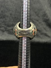 Huge Beautiful Silver Unique Old Ring With Islamic Writing Lapis lazuli Stone