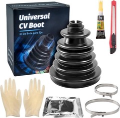 CV Boot Split Replacement Kit with Stainless Steel Clamps – Black