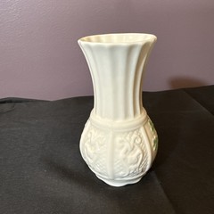 Belleek Nadine Vase Fine Parian China Floral Irish Porcelain