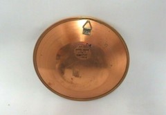 Decorative Copper Coated Metal 4 1/2″ Plate Hand Made In Greece Pre-Owned