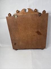 Vintage Miniture Wood Footed Curio Cabinet, with 3 Shelves 8.5″x7″x2″