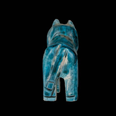 Authentic Ancient Egyptian Faience Lioness Statue Goddess Sekhmet Figurine BC