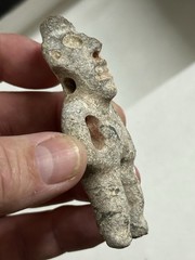 INCREDIBLE PRE-COLUMBIAN MEZCALA HUMAN EFFIGY PENDANT / GORGET, MEXICO, COA
