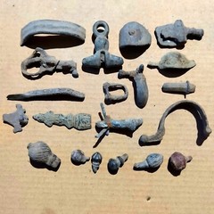 Lot of 10 Roman Bronze Fibulae Metal detecting finds