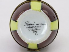 Limoges France Easter Egg Trinket Box Hand Painted Porcelain Hinged Collectible
