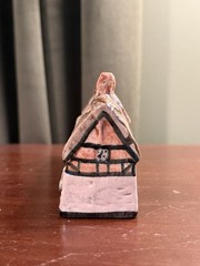 Vintage Tey Pottery Anne Hathaway Cottage Figurine Britain Miniature Ceramic