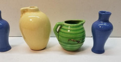 Lot of 4 Vintage Miniature Pots Pitcher hand painted Made in USA