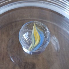 Vintage 0.60″ Cat Eye Sparkler Sunburst Vitro Akro European Master Marble- a45