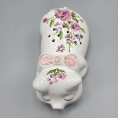 Vintage 1978 Avon Ceramic Potpourri Pig Ceramarte Made In Brazil Powder Shaker