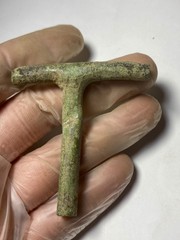 Ancient Hellenistic Bronze Masonry T-Handle Tool 300 BC–100 AD Genuine COA