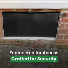 Vestal 32″ x 16″ Foundation Access Door Steel Crawl Space Black