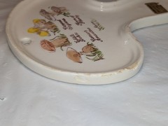 Mushroom Ceramic Wall Decor/Spoon rest Avon Hand-Painted 1980 Mushroom Shrooms