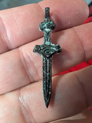 Ancient Bronze Antique Viking Amulet Amazing-Old Warrior Artifact Very Rare