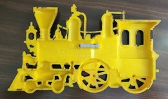 Vtg 1975 Homco Home Interiors Train Engine Box Car Main Street Wall Plaque #7383