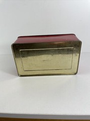 Rare Vintage Tindeco DeMets English Toffee, Bright Red Art Deco Butterfly Tin