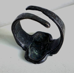 300 BC Ancient Greek Silver Ring Selene the goddess and personification of Moon