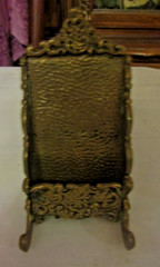 ~~ ANTIQUE HAMMERED BRASS BUSINESS / CALLING CARD HOLDER ~~ PATINA ~~