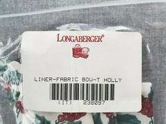 Longaberger Fabric Bow in Traditional Holly – NIP