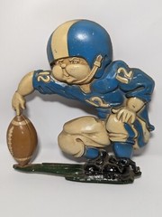 Vintage Homco Sexton 1976 Metal Football Set of 3 Wall Hanging Plaques