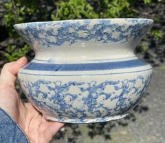 Antique 1880 – 1920 Spongeware Spittoon Victorian – Edwardian