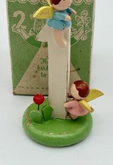 VTG Complete Sevi Wooden Birthday Cake Toppers Handmade In Italy Set of 11