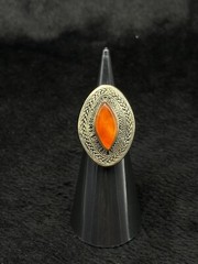 Beautiful Silver Old Afghanistan Unique Ring With Natural Carnelian Stone