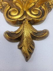 Pair Neoclassical Gold Gilt Wall Shelf Shelves Brackets Possible 1940s Italy Vgt