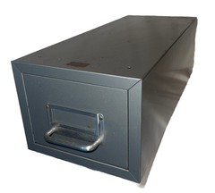 Weiss Steel 16” Long Index Card Single Drawer Metal File Filing Cabinet Vintage
