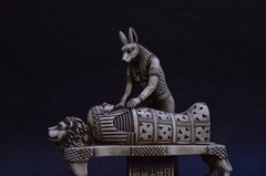 EGYPTIAN ANTIQUE STATUE RARE EGYPTIAN ANTIQUITIES OF GOD ANUBIS PHARAONIC BC
