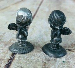 2 vtg 1975 hallmark cards fine pewter made in the usa girls