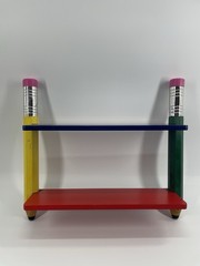 Vintage 1980’s Pierre Sala Big Pencils Wall Shelf Primary Colors 80’s Retro
