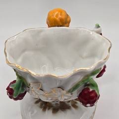 VTG Porcelain Centerpiece Bowl Cherub Occupied Japan Hand Painted Gold Trim